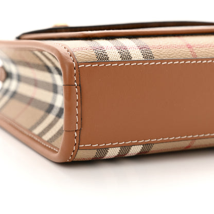 Burberry Smooth Calfskin Check Mini Pocket Bag Briar Brown 8 of 9