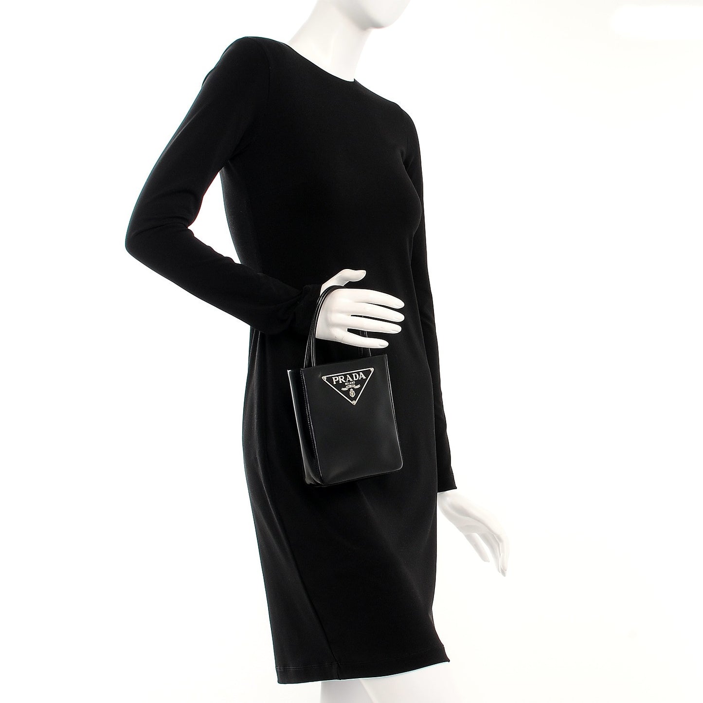 Vitello Box Mini Logo Bag Black