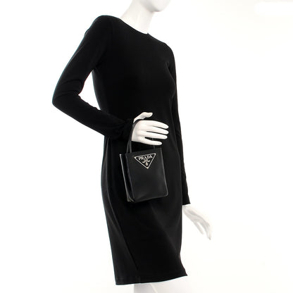 Prada Vitello Box Mini Logo Bag Black 2 of 11