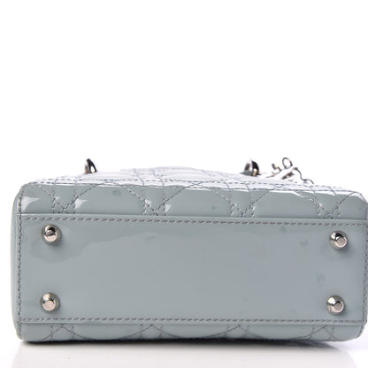 Christian Dior Patent Cannage Mini Lady Dior Light Blue 13 of 17