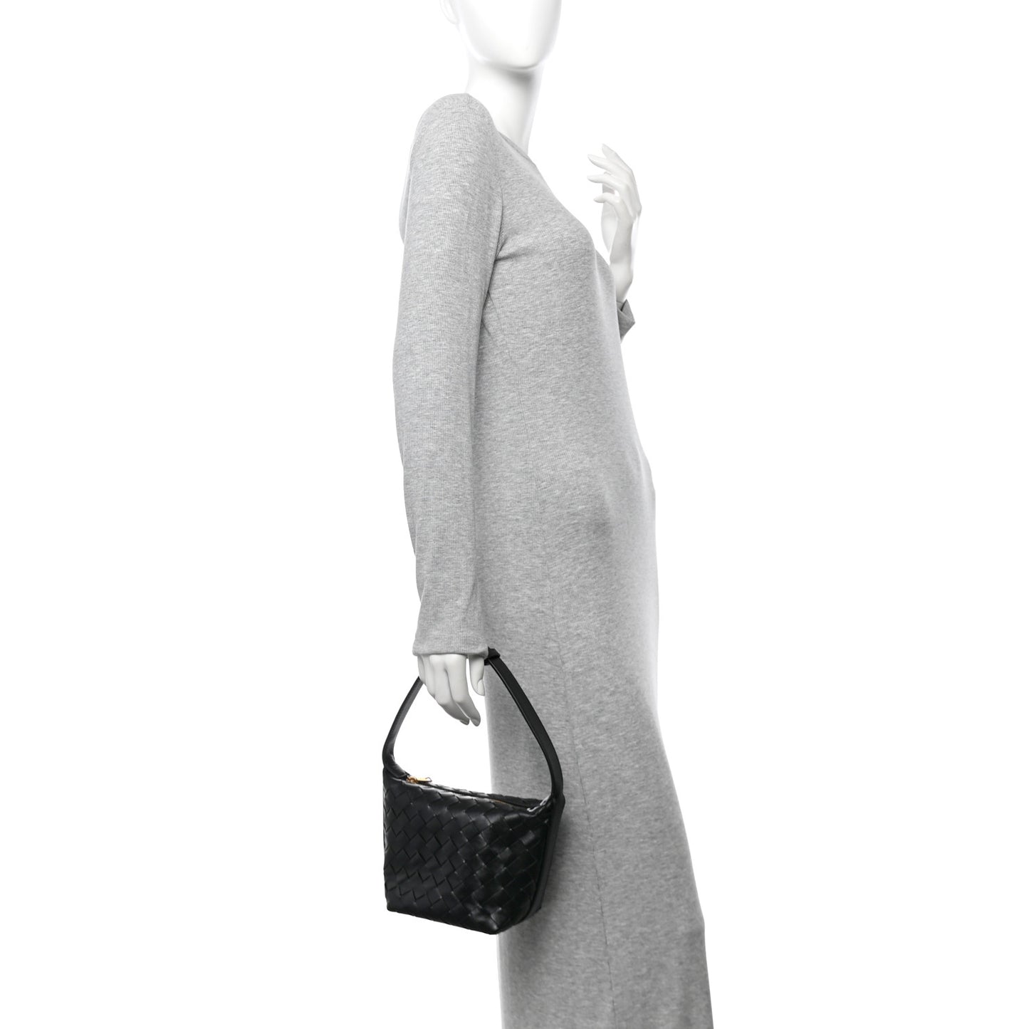 Calfskin Nappa Intrecciato Candy Wallace Black