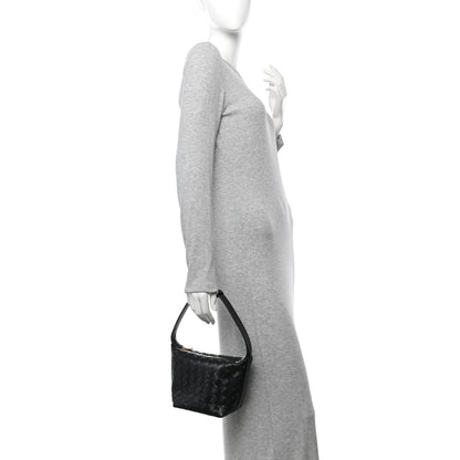 Bottega Veneta Calfskin Nappa Intrecciato Candy Wallace Black 2 of 13