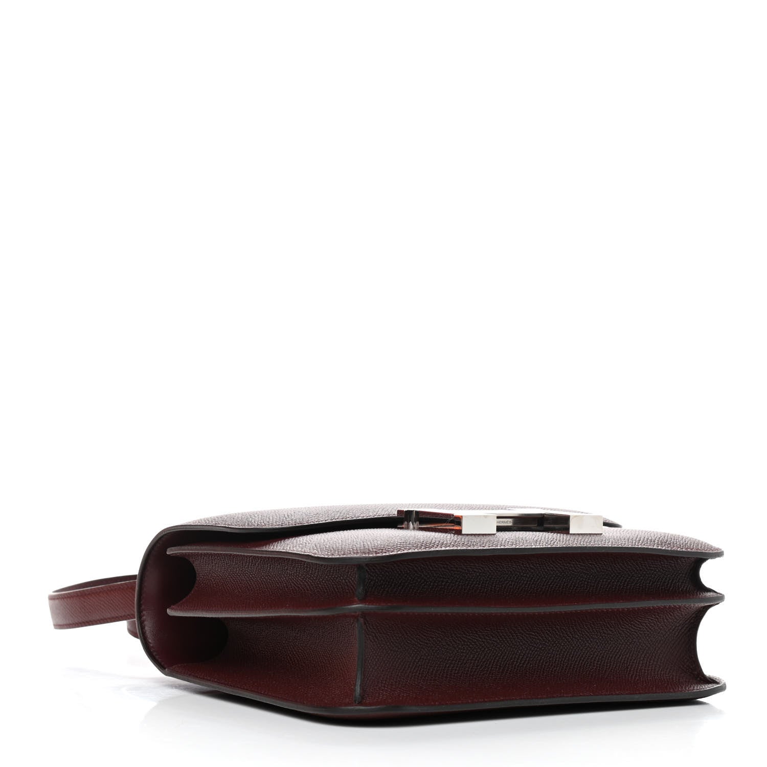 Hermes Epsom Horseshoe Enamel Constance 24 Bordeaux Black 4 of 9