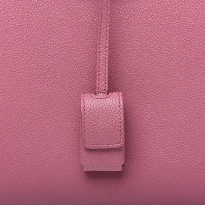 Saint Laurent Grained Calfskin Small Sac De Jour Dark Rose 27 of 33