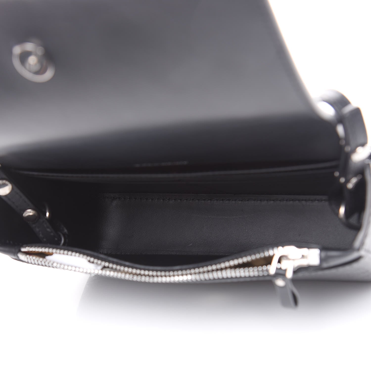 Burberry Calfskin Perforated Logo Hampshire Crossbody Black 6 of 13