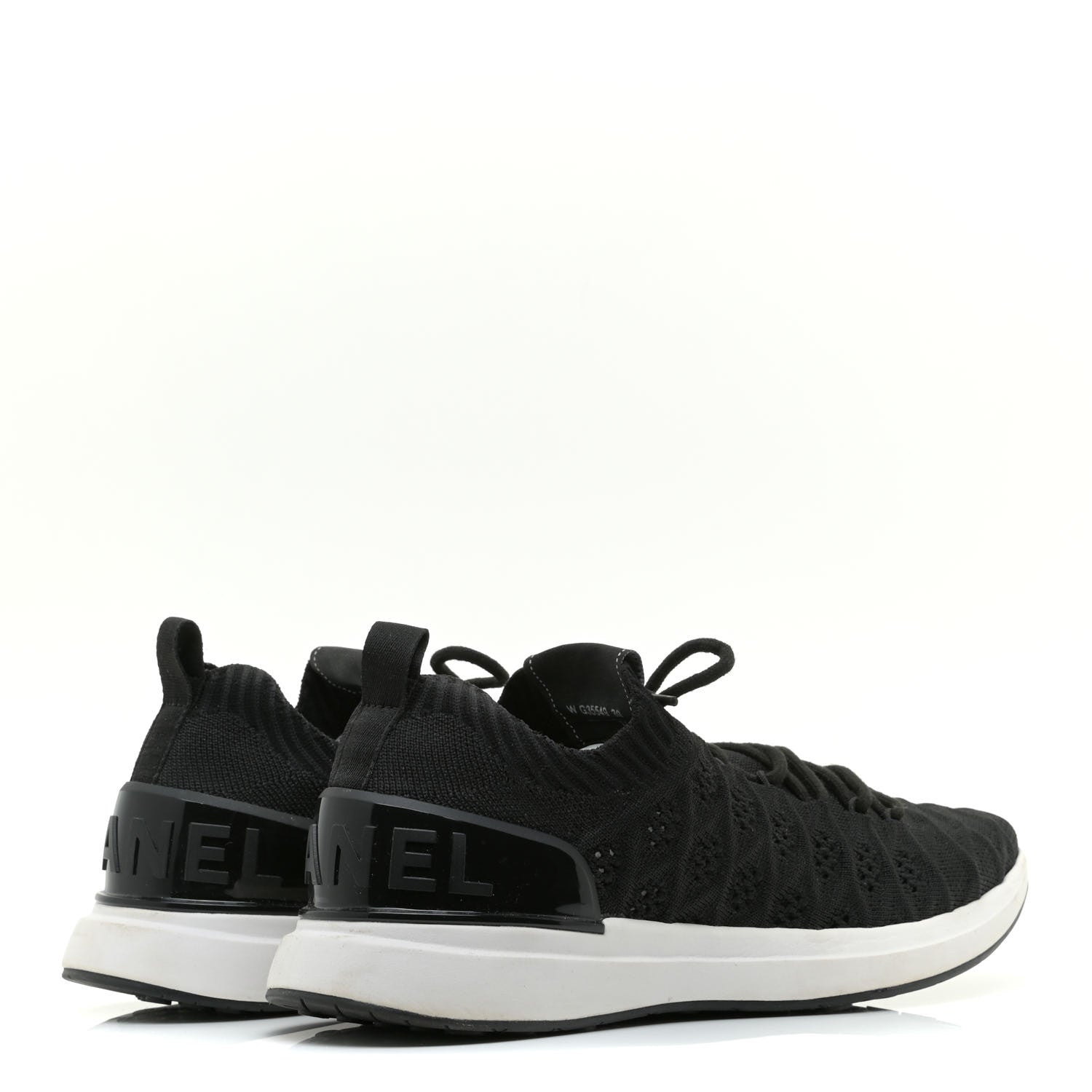 Chanel Fabric Logo Sneakers 39 Black 4 of 8