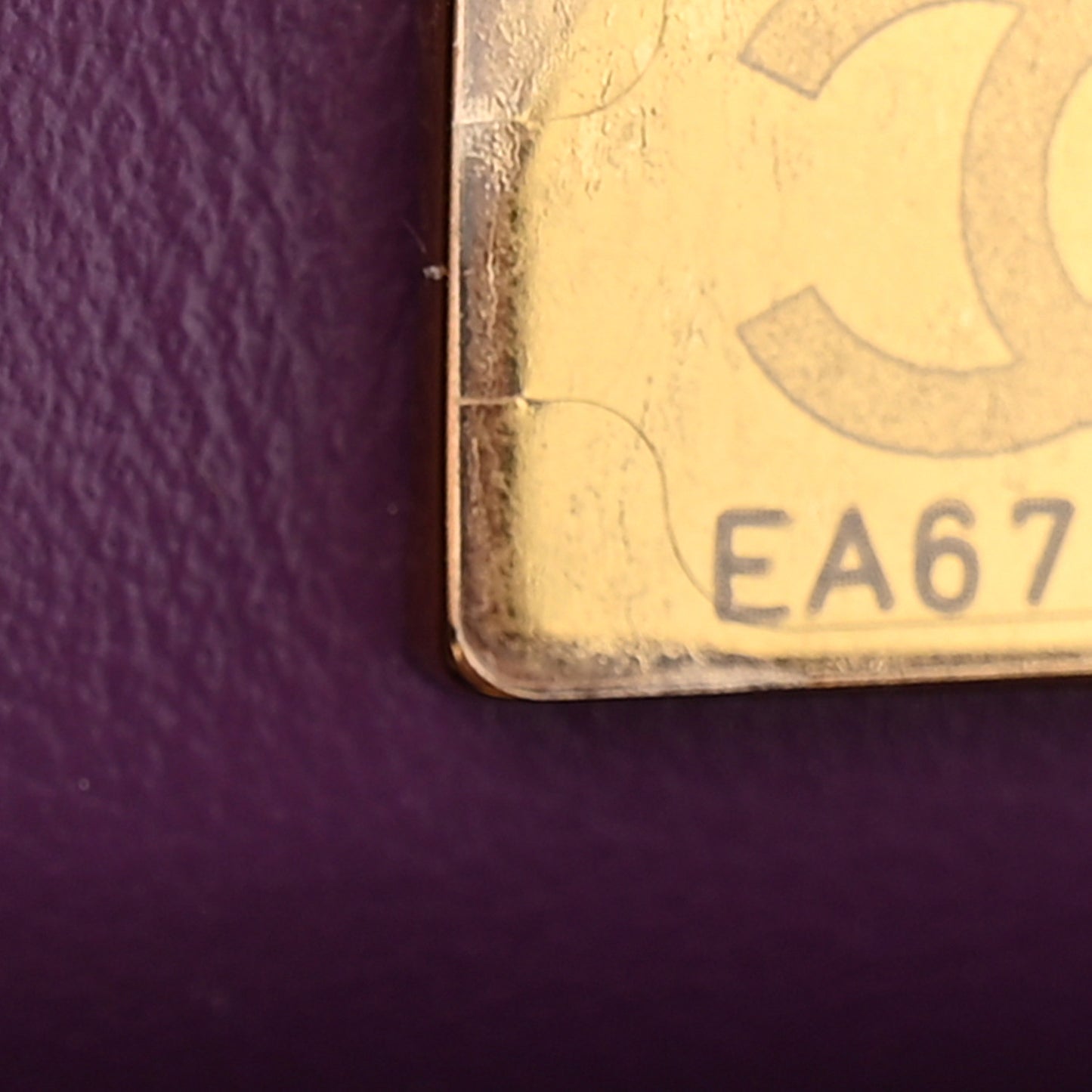 Shearling Lambskin Quilted Small Vanity Case Purple