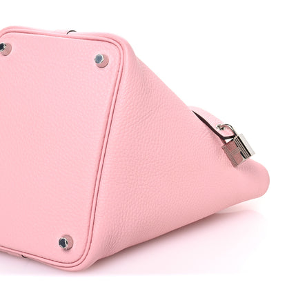 Hermes Taurillon Clemence Picotin Lock 18 PM Rose Sakura 10 of 11