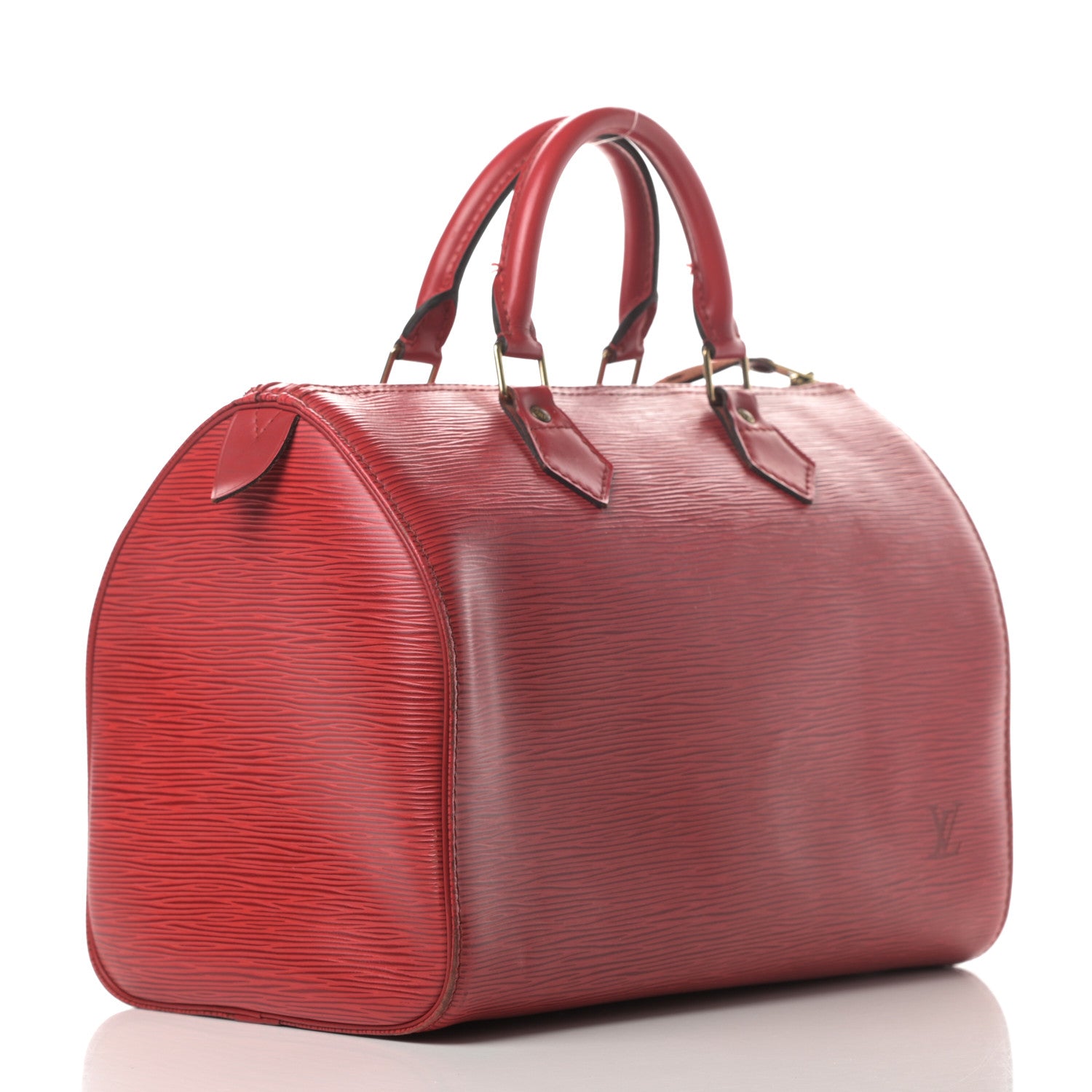 Louis Vuitton Epi Speedy 30 Castillan Red 3 of 23