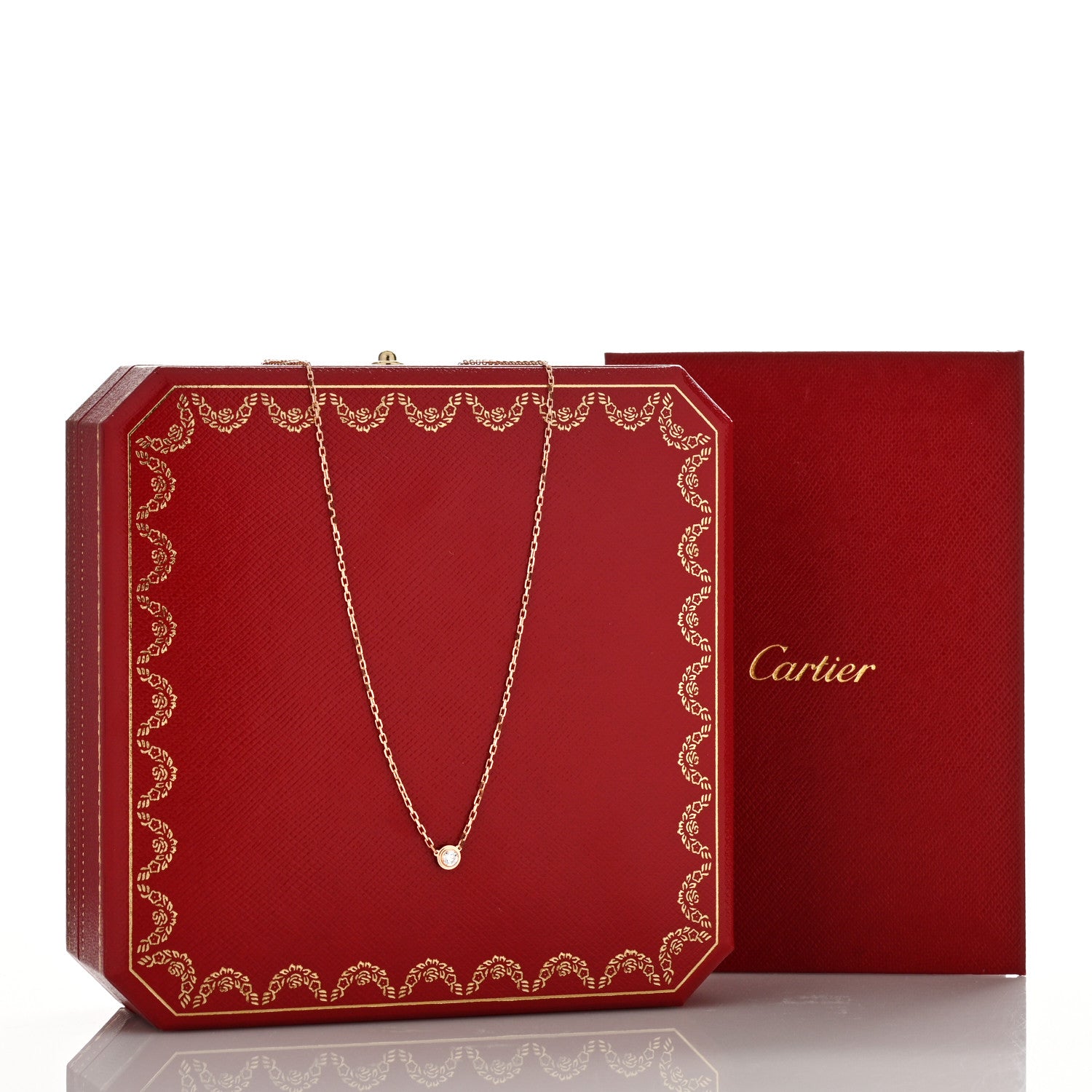 Cartier 18K Pink Gold Diamond SM D'Amour Pendant Necklace 4 of 4