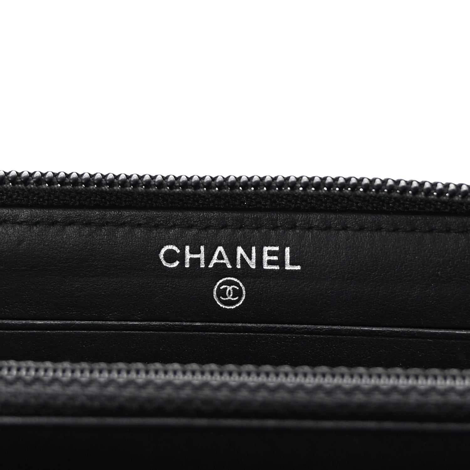 Chanel Calfskin Quilted Small Boy Zip Around Wallet Black 6 of 8