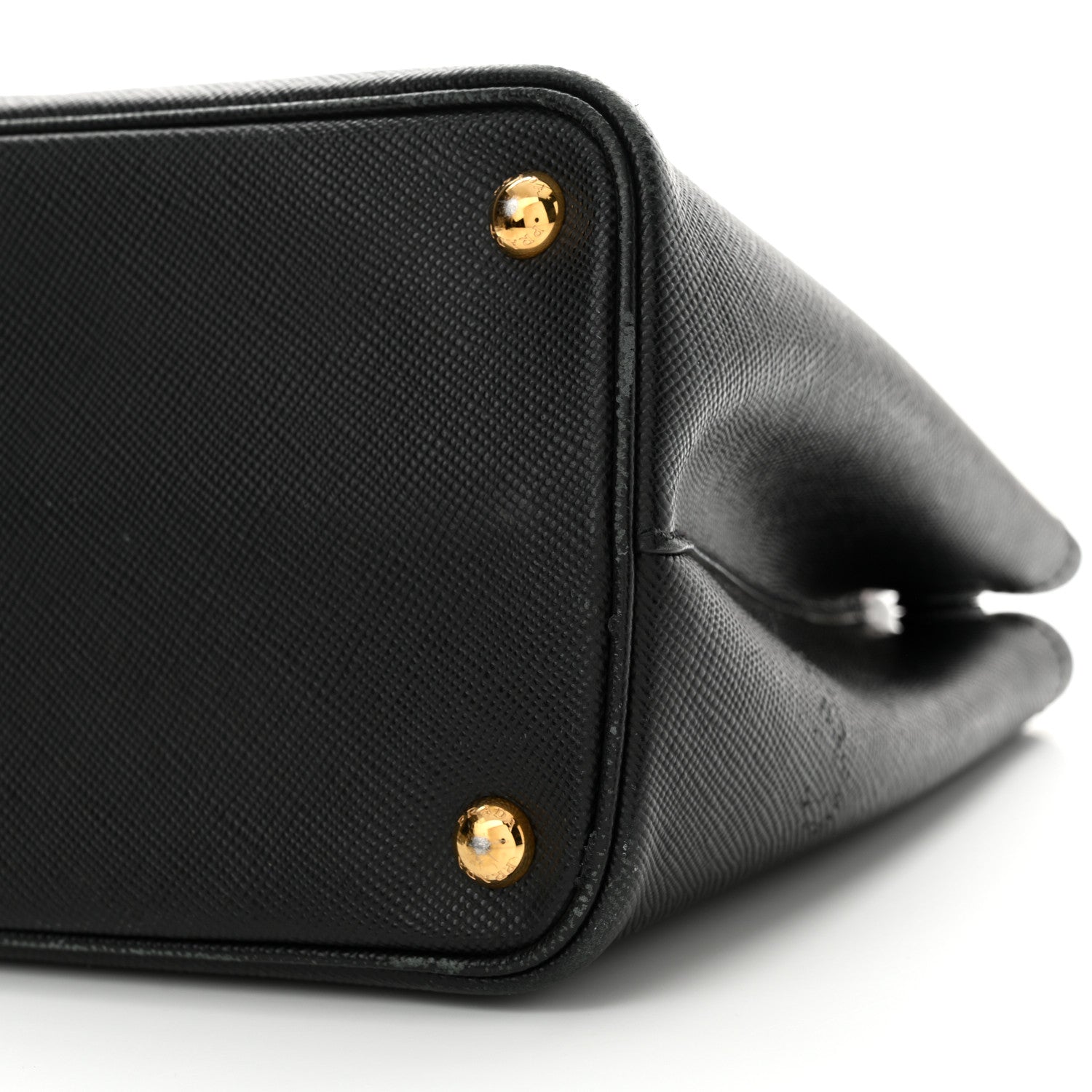 Prada Saffiano Cuir Small Double Bag Black Fuoco 9 of 16