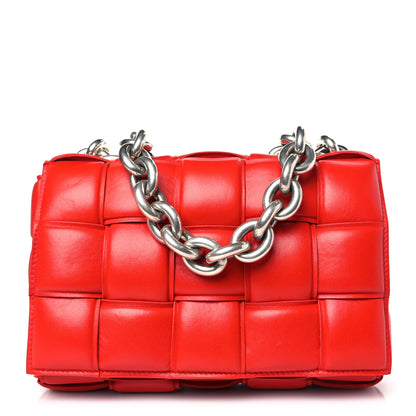 Bottega Veneta Lambskin Maxi Intreccio Padded Chain Cassette Crossbody Bag Nail Polish 1 of 8