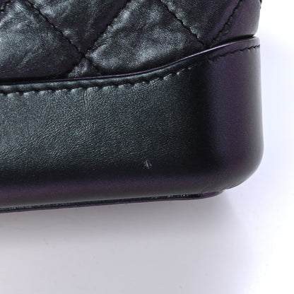 Chanel Iridescent Aged Calfskin Quilted Small Gabrielle Hobo Black 5 of 5