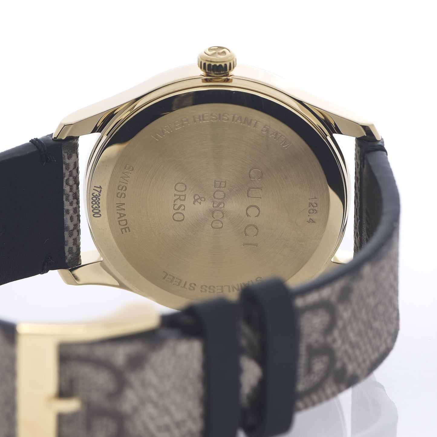 Stainless Steel Canvas 38mm G-Timeless GG Supreme Bosco Quartz Watch Brown