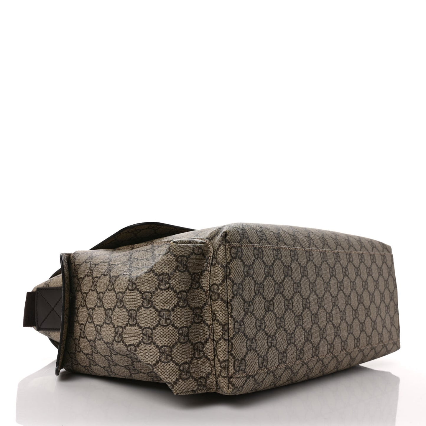 GG Plus Monogram Messenger Diaper Bag Dark Brown