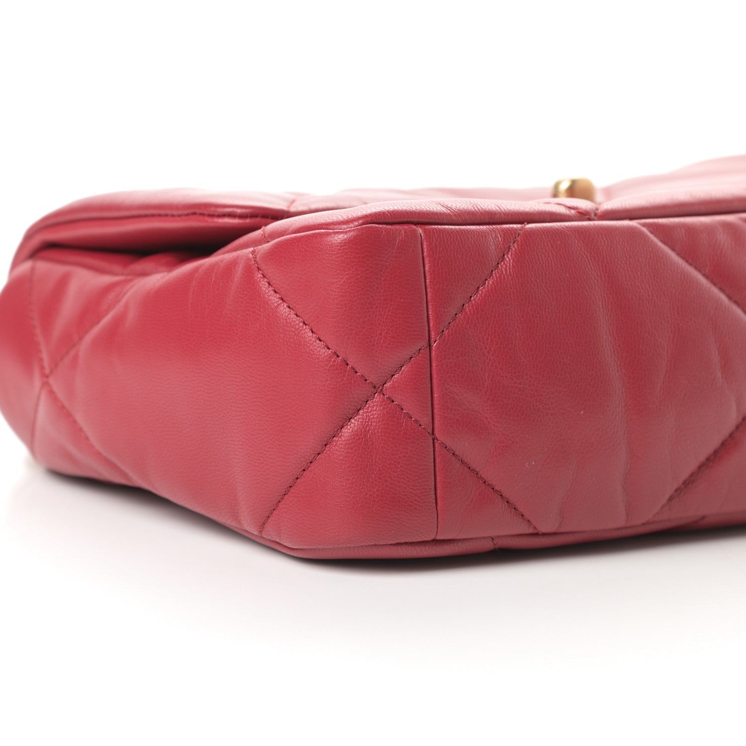 Chanel Goatskin Quilted Medium Chanel 19 Flap Red 9 of 11