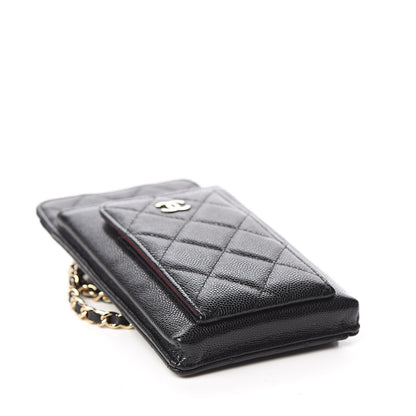 Chanel Caviar Quilted Zip Phone Case Black 6 of 12