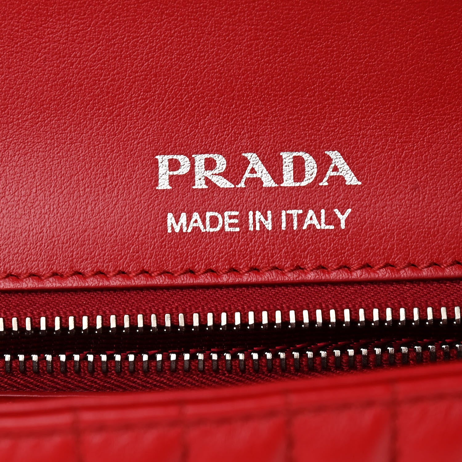 Prada Soft Calfskin Impunture Diagramme Medium Chain Flap Shoulder Bag Fuoco 6 of 9