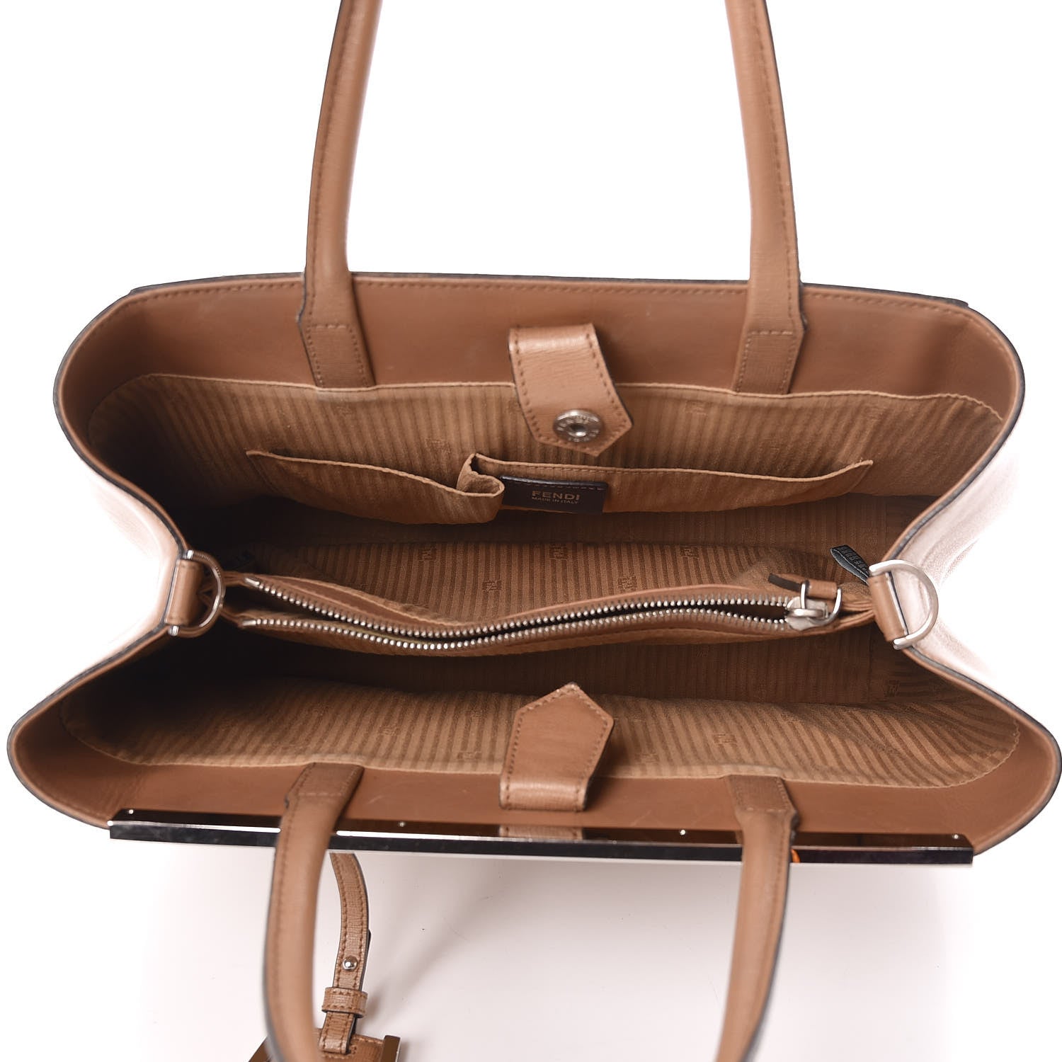 Fendi Vitello Elite Regular 2Jours Tote Orzo 5 of 21