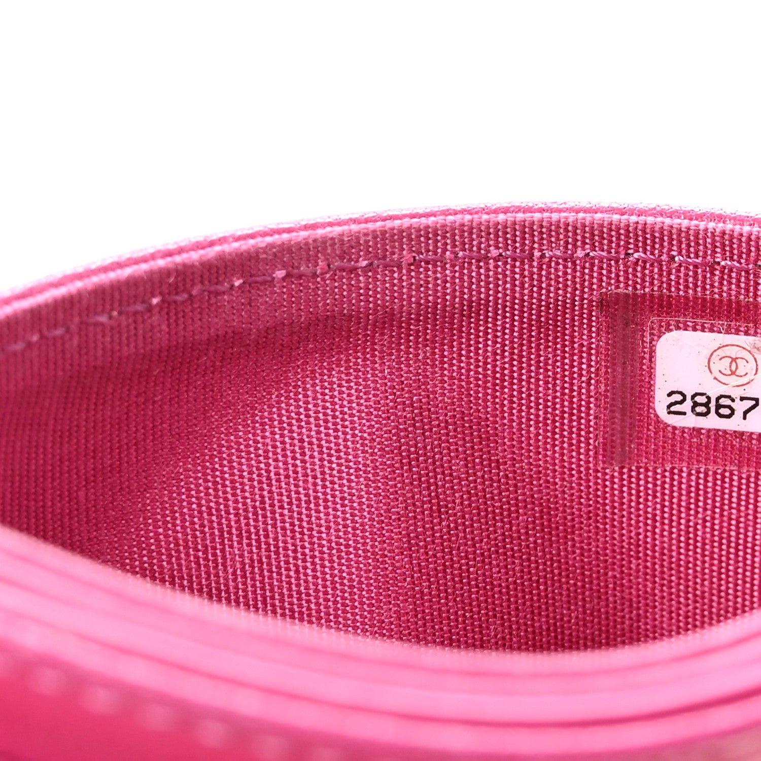 Chanel Goatskin Timeless CC Card Holder Fuchsia 8 of 9