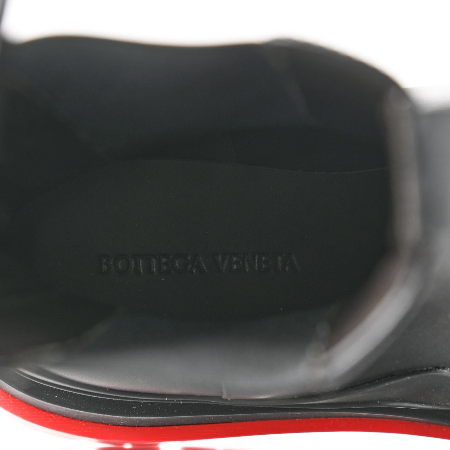 Bottega Veneta Calfskin The Tire Chelsea Boots 39 Black Bright Red 7 of 12