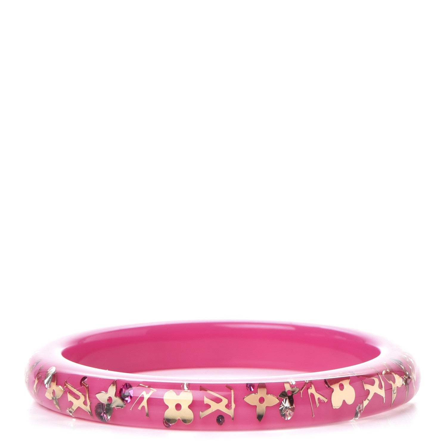 Louis Vuitton Resin Swarovski Medium Inclusion Bracelet PM Rose Pop 1 of 3