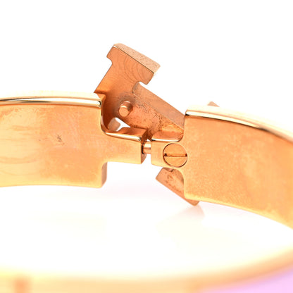 Hermes Enamel Narrow Clic Clac H Bracelet PM Sugar Pink 4 of 6