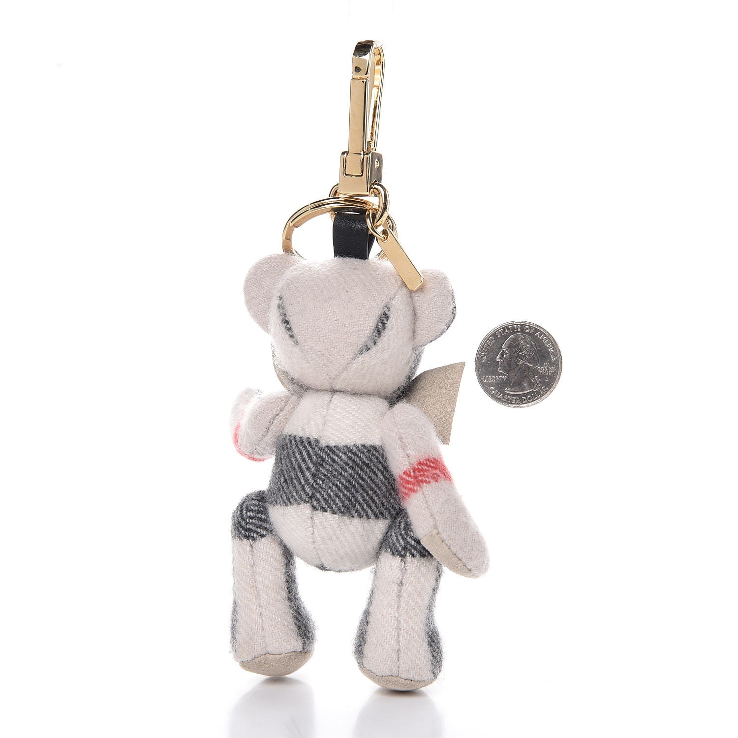 Burberry Cashmere House Check Thomas Bear Bag Charm Stone 2 of 3
