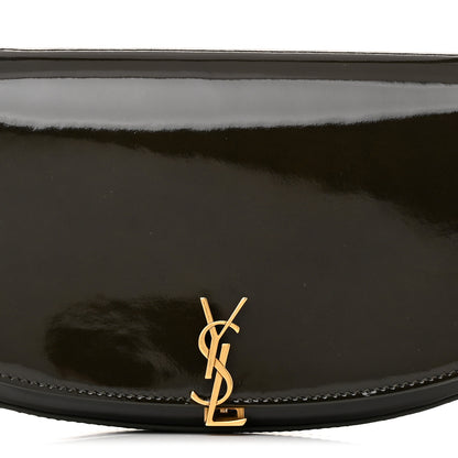 Saint Laurent Patent Calfskin Mini Voltaire Shoulder Bag Dark Vineyard Green 8 of 11