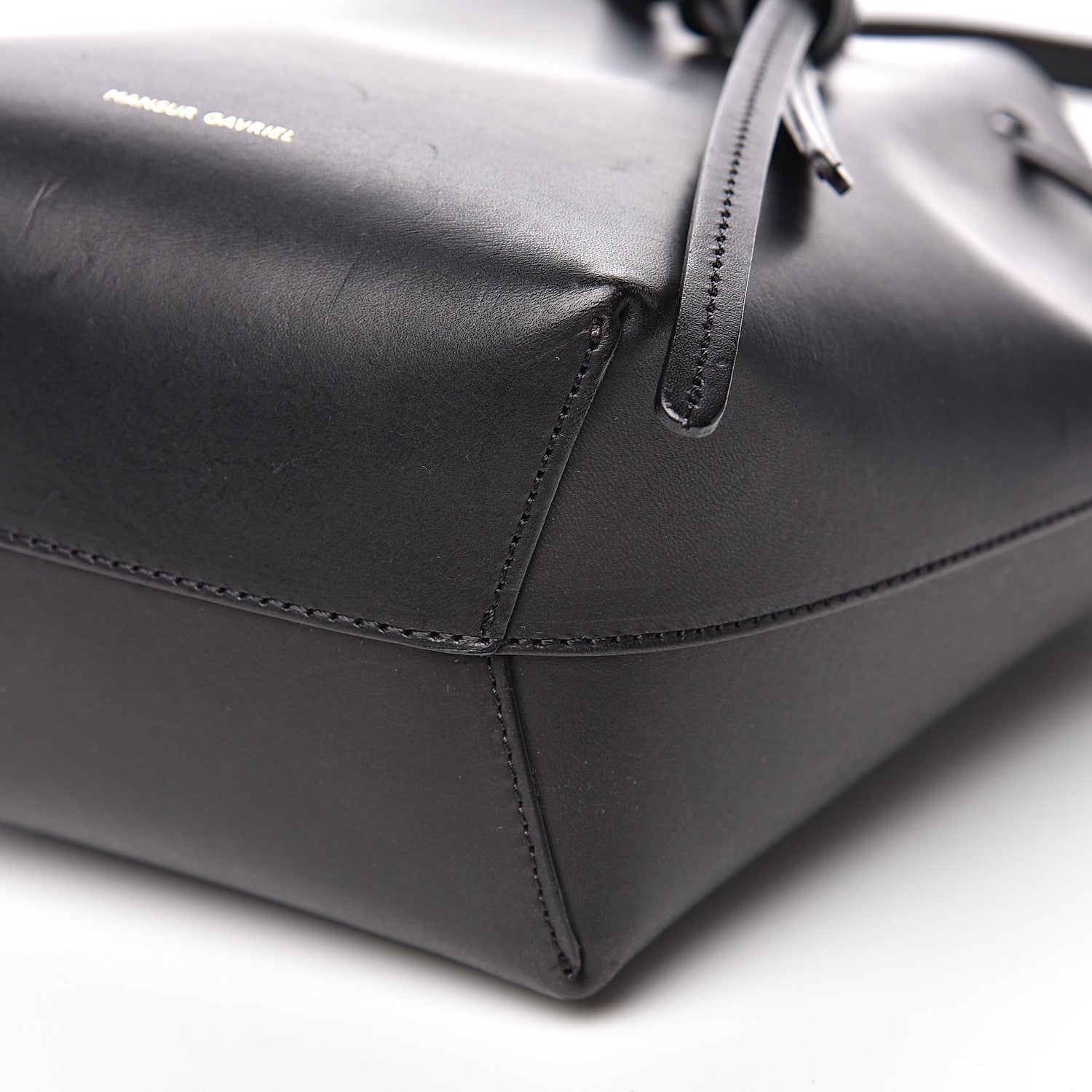 Mansur Gavriel Vegetable Tanned Mini Mini Bucket Bag Black Flamma 9 of 10