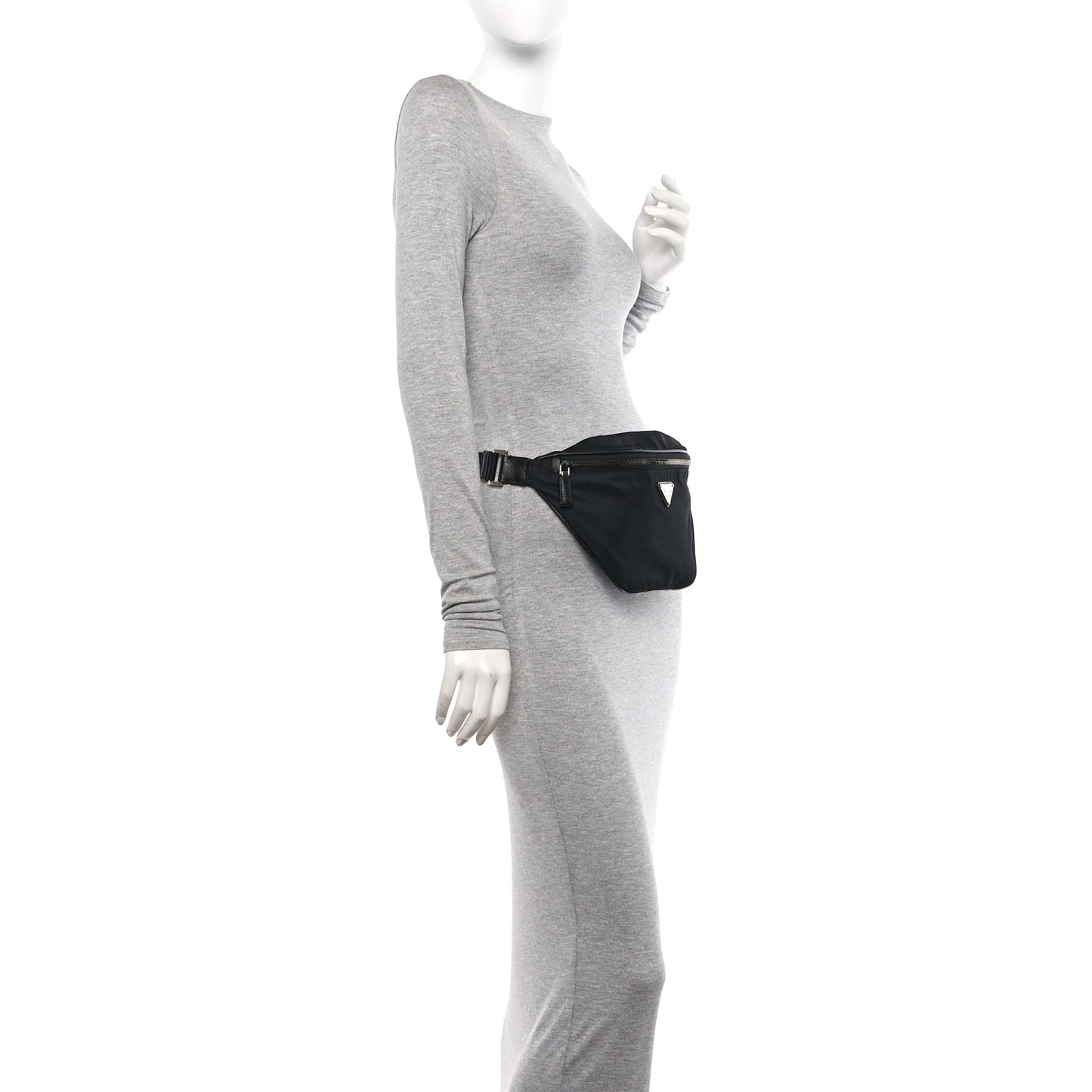 Re-Nylon Saffiano Belt Bag Black