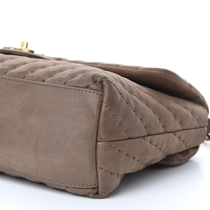 Chanel Calfskin Surpique Chevron Jumbo Flap Brown 10 of 16