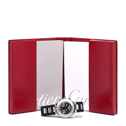 Cartier Stainless Steel Rubber 38mm Must 21 Chronoscaph Quartz Watch Black 5 of 5