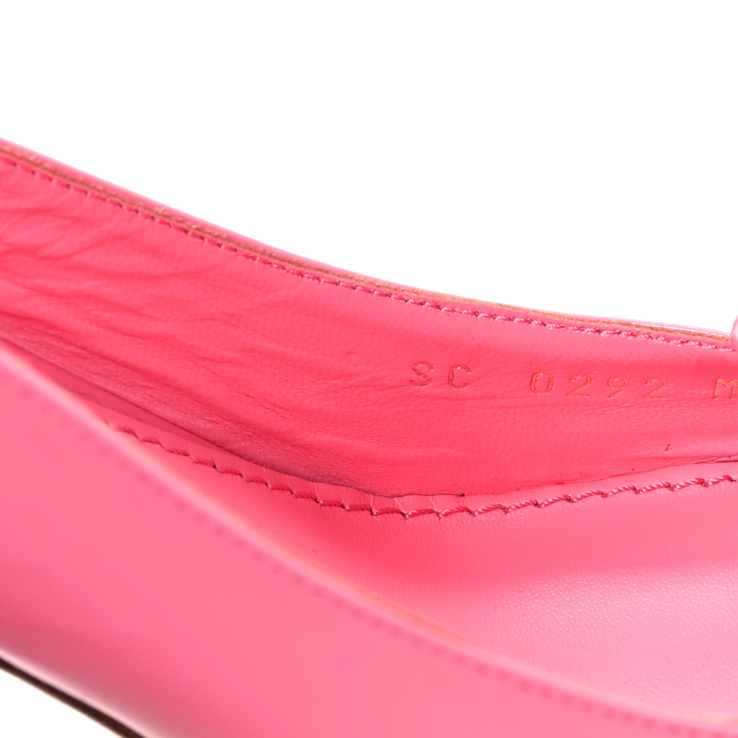 Patent Calfskin Shake Slingback Pumps 38.5 Pink