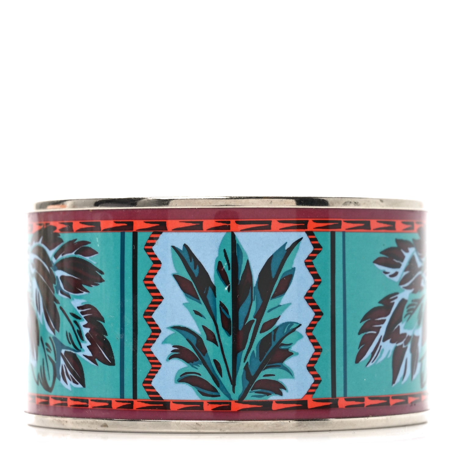 Hermes Enamel Printed Extra Wide Brazil 65 Bracelet Veneneux 3 of 5