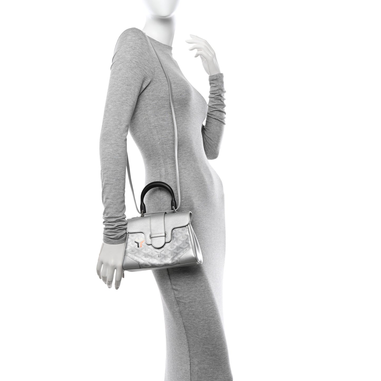 Goyardine Precious Metals Mini Saigon Silver