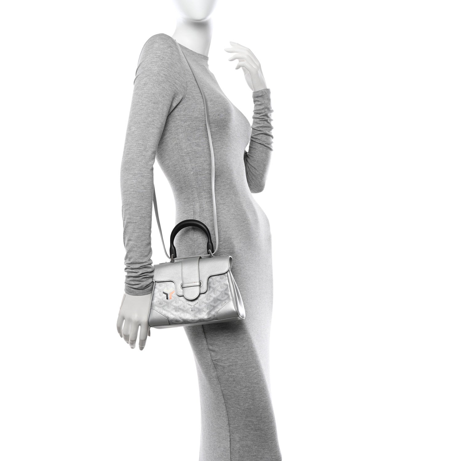 Goyard Goyardine Precious Metals Mini Saigon Silver 2 of 11