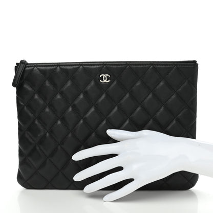 Chanel Lambskin Quilted Medium Cosmetic Case Black 2 of 8