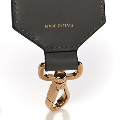 Fendi Ribbon Vitello King Logo Embossed Gingham Woven Adjustable Strap You Moon Ghiaia 7 of 7