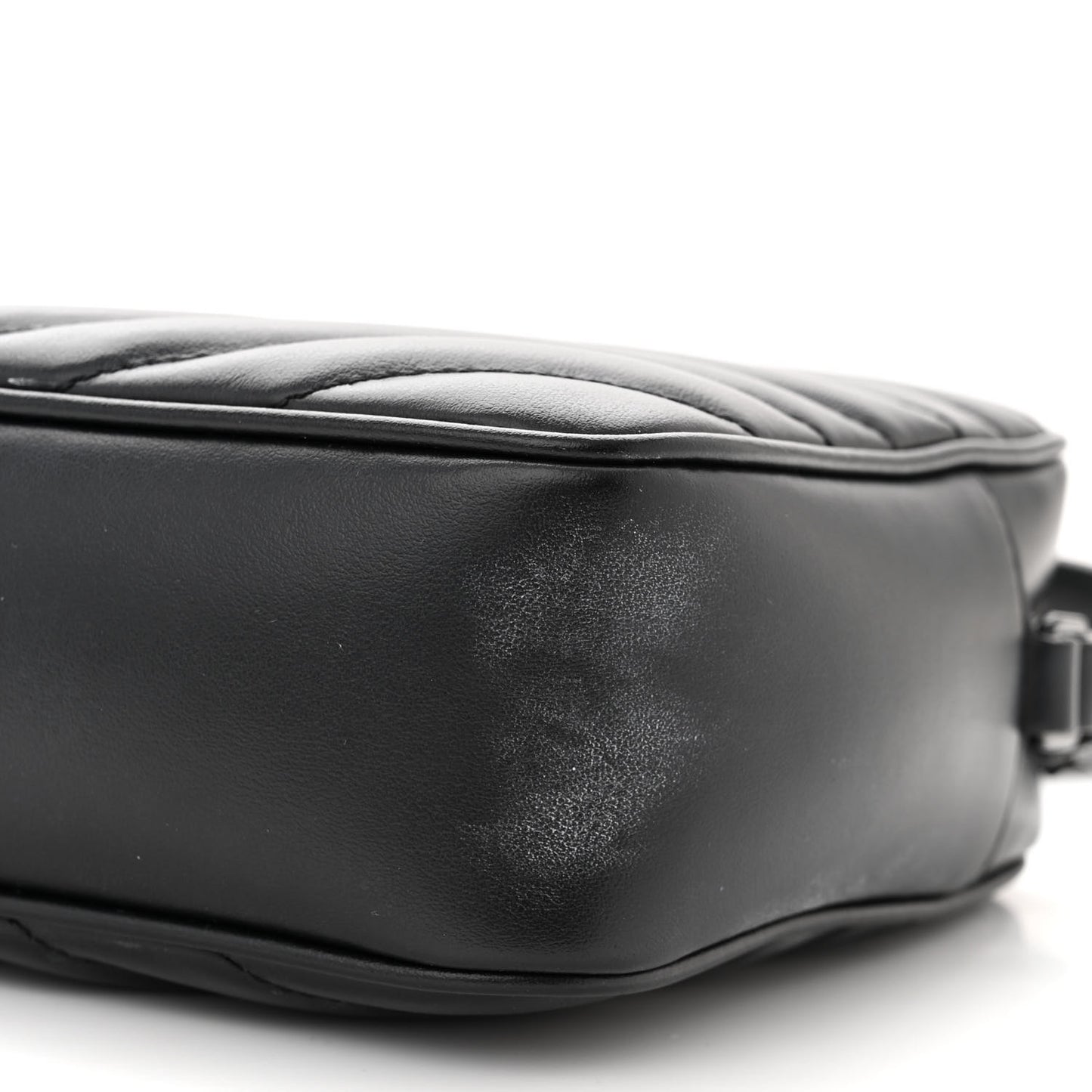 Calfskin Matelasse Monogram Monochrome Lou Camera Bag Black