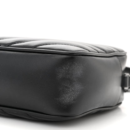 Saint Laurent Calfskin Matelasse Monogram Monochrome Lou Camera Bag Black 10 of 15
