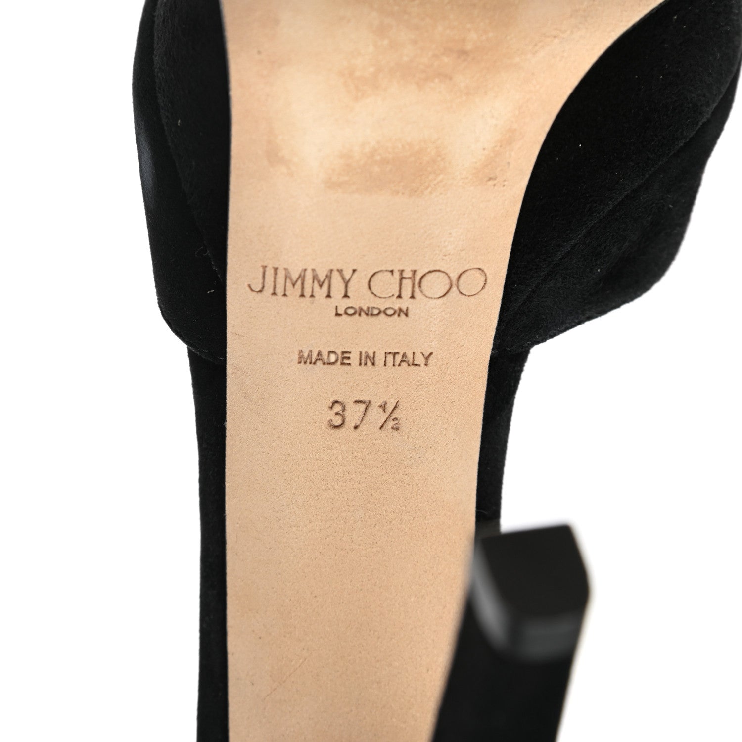 Jimmy Choo Suede Max 150 Sandals 37.5 Black 6 of 8