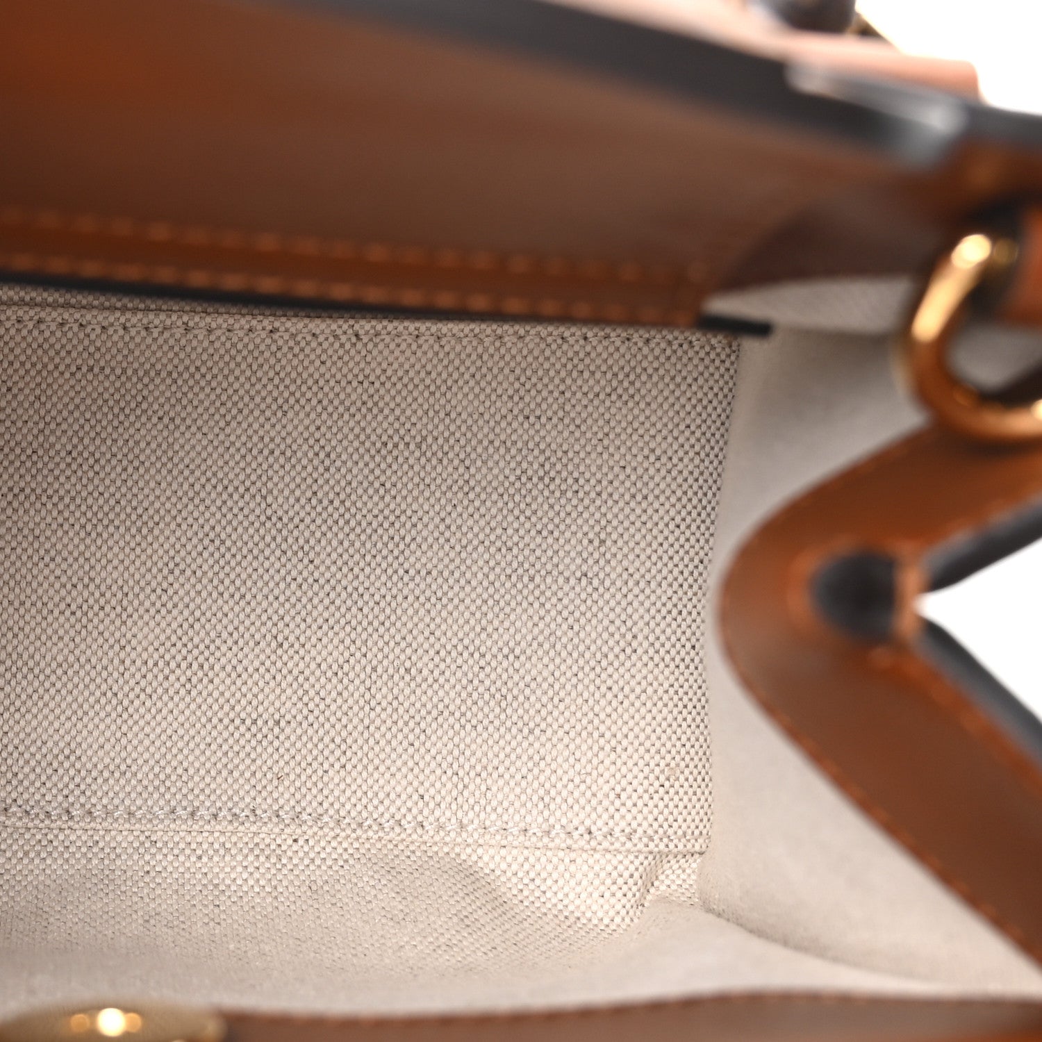 Gucci New Canvas Charisma Calfskin Crystal GG Monogram Mini Diana Tote Bag Camel Ebony 4 of 9