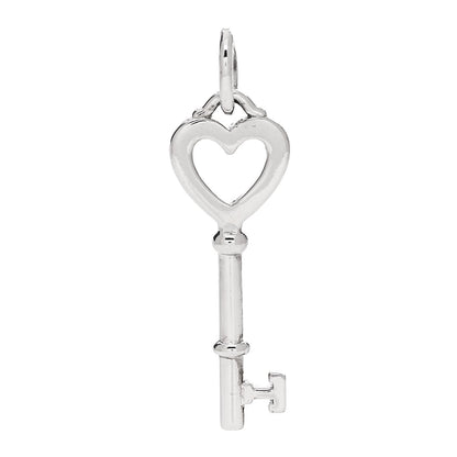 Tiffany Sterling Silver Small Heart Key Pendant 1 of 4