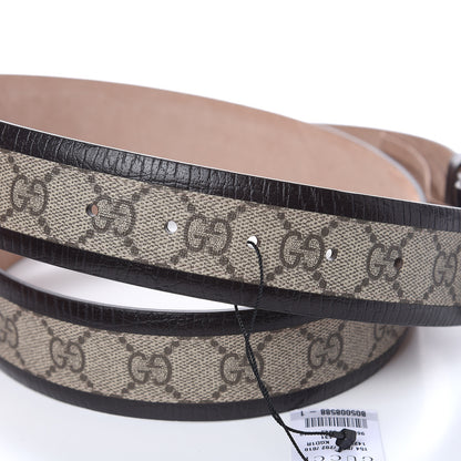 Gucci GG Supreme Monogram Niagara Lux Calfskin Interlocking G 40mm Belt 110 44 Beige Ebony Cocoa 5 of 6