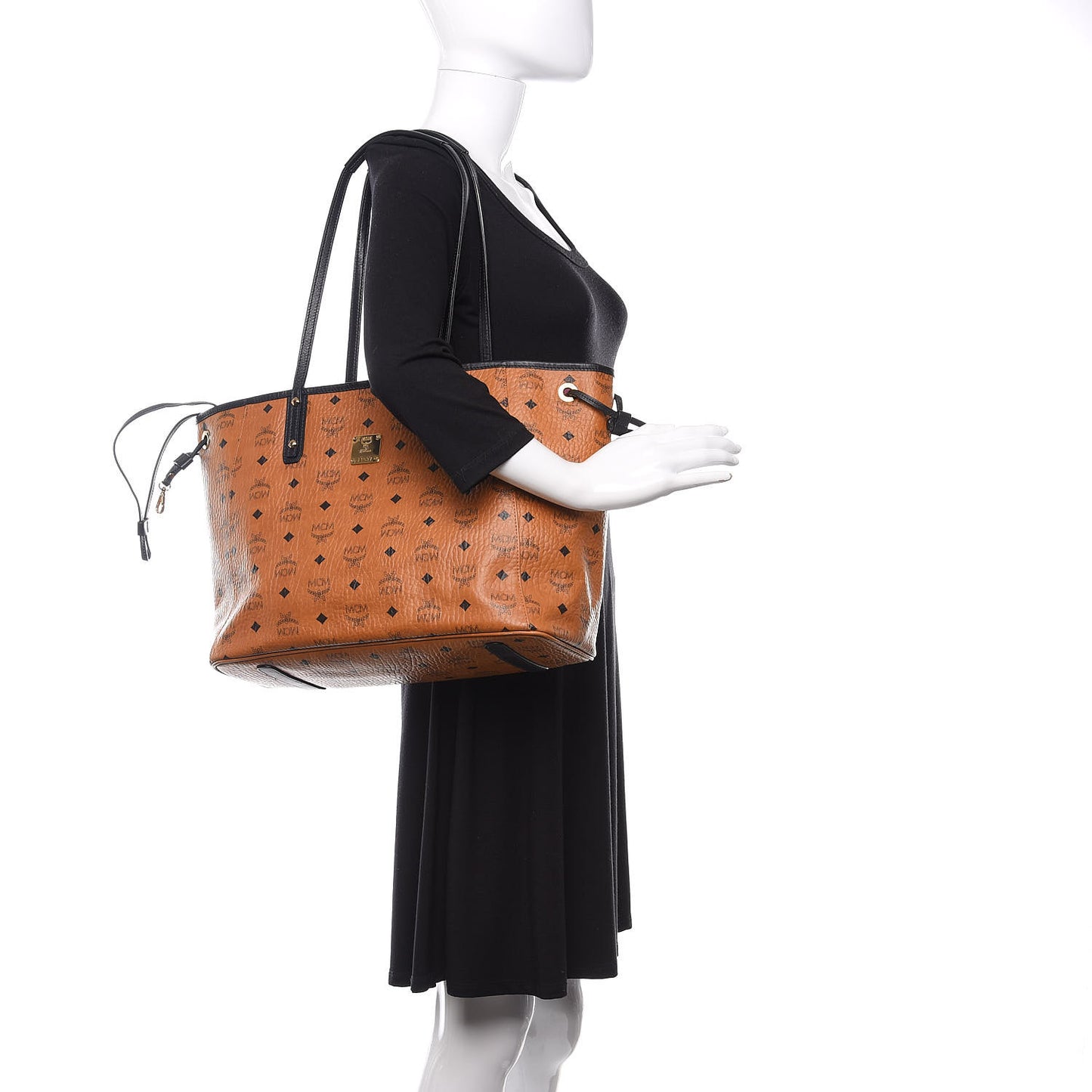 Galaxy Visetos Medium Project Reversible Shopper Tote Cognac Multicolor