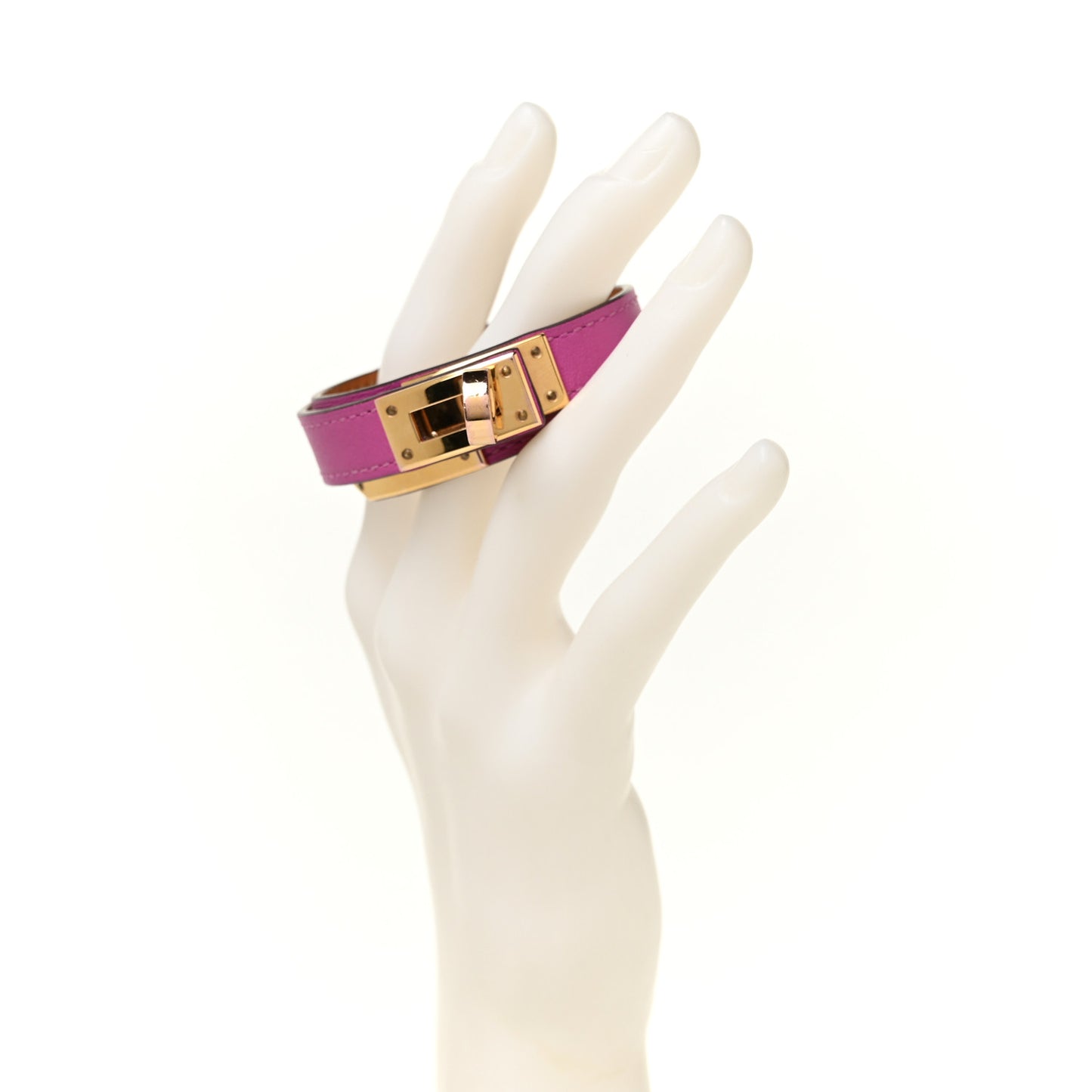 Swift Kelly Double Tour Bracelet T3 Rose Pourpre