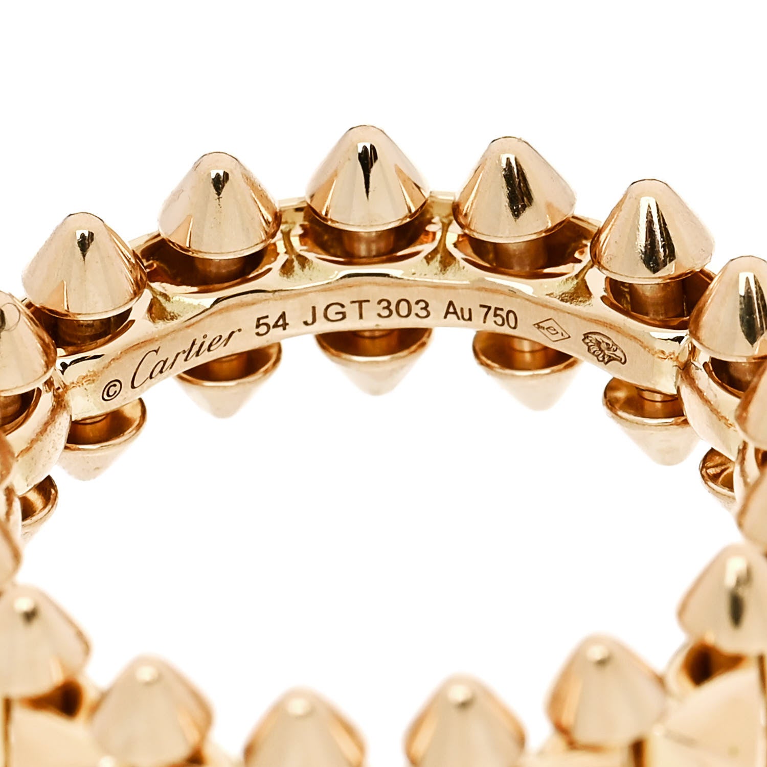 Cartier 18K Yellow Gold MM Clash De Cartier Ring 54 7 4 of 4