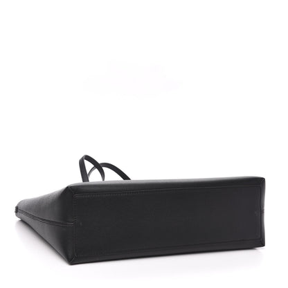 Burberry Grainy Calfskin Haymarket Check Medium Reversible Tote Black 10 of 14